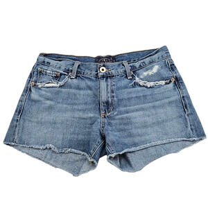 Lucky Brand Shorts Womens Size 2 The Cut Off Denim Distressed Shorty Shorts
